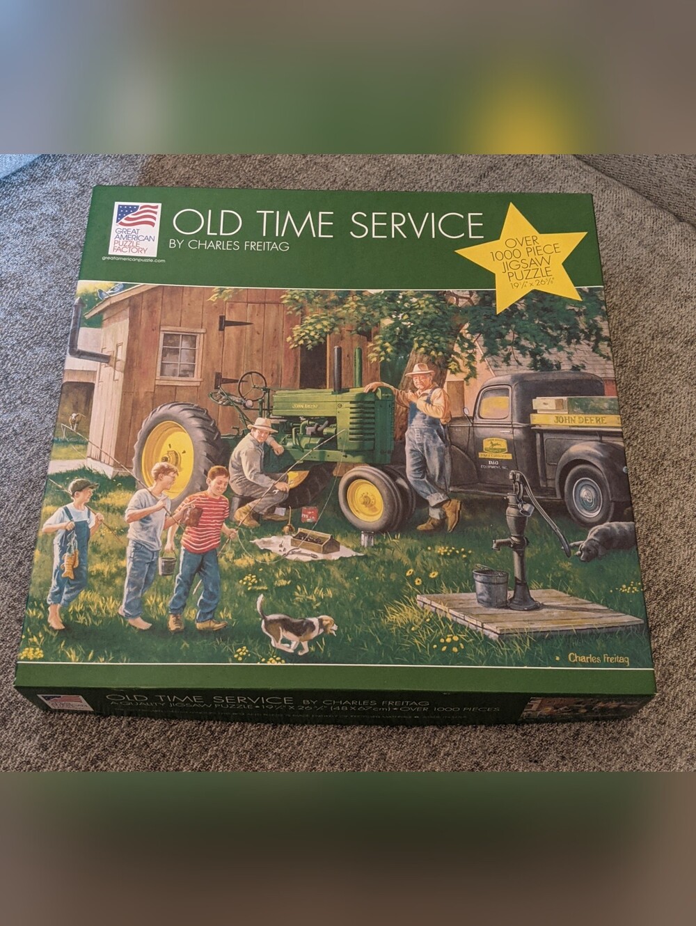 Vintage 'Old Time Service' John Deere 1000-Piece Puzzle -Great American Puzzle